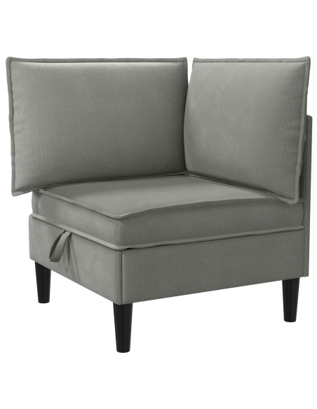 Set di mobili per il soggiorno 5 pcs Grigio scuro Tessuto