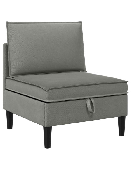 Set di mobili per il soggiorno 5 pcs Grigio scuro Tessuto