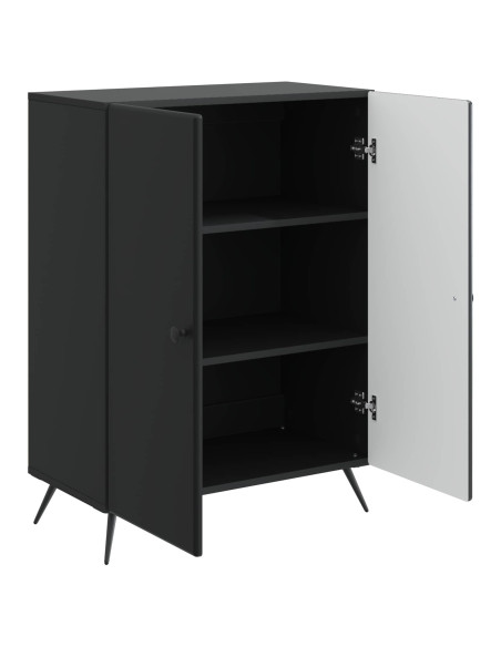 Credenza Nero 66 x 34,5 x 90 cm Legno ingegnerizzato