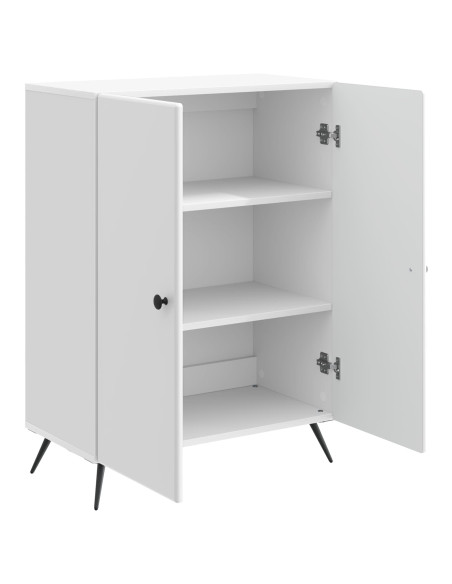Credenza Bianco Lucido 66 x 34,5 x 90 cm Legno ingegnerizzato