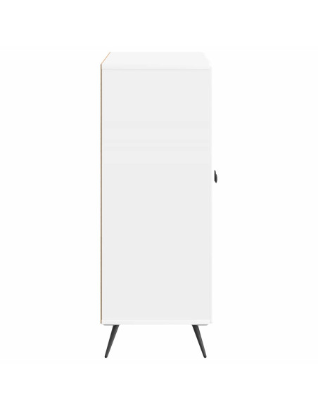 Credenza Bianco Lucido 66 x 34,5 x 90 cm Legno ingegnerizzato