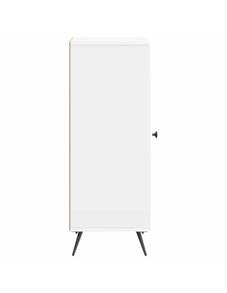 Credenza Bianco Lucido 33 x 34,5 x 90 cm Legno ingegnerizzato