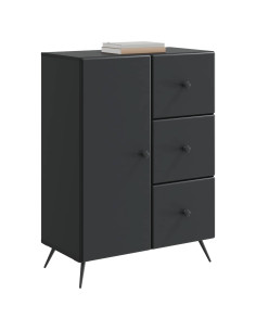 Credenza Nero 66 x 34,5 x 90 cm Legno ingegnerizzato 2