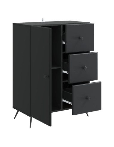Credenza Nero 66 x 34,5 x 90 cm Legno ingegnerizzato
