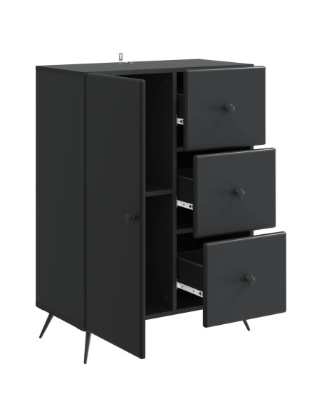 Credenza Nero 66 x 34,5 x 90 cm Legno ingegnerizzato