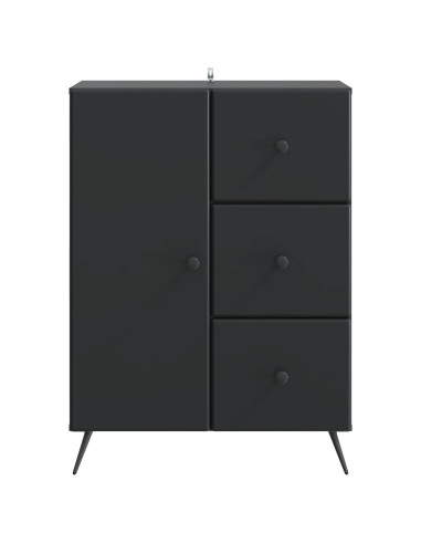 Credenza Nero 66 x 34,5 x 90 cm Legno ingegnerizzato