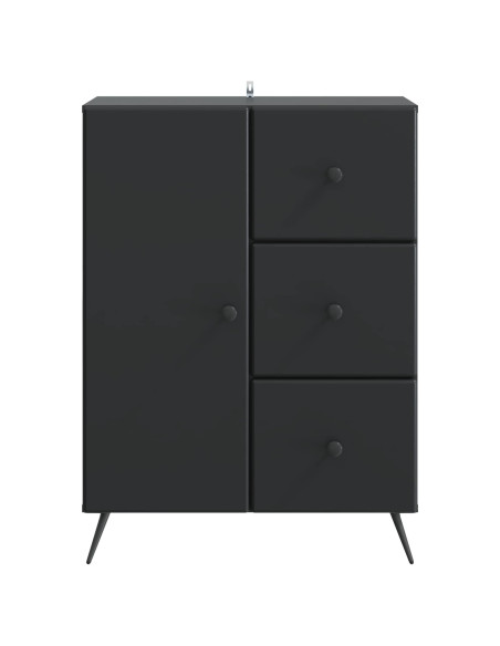 Credenza Nero 66 x 34,5 x 90 cm Legno ingegnerizzato
