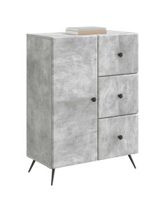Credenza Grigio Cemento 66 x 34,5 x 90 cm Legno ingegnerizzato 2