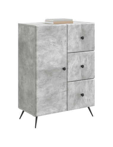 Credenza Grigio Cemento 66 x 34,5 x 90 cm Legno ingegnerizzato