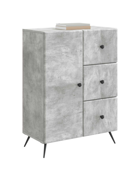 Credenza Grigio Cemento 66 x 34,5 x 90 cm Legno ingegnerizzato