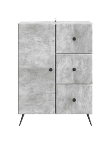 Credenza Grigio Cemento 66 x 34,5 x 90 cm Legno ingegnerizzato