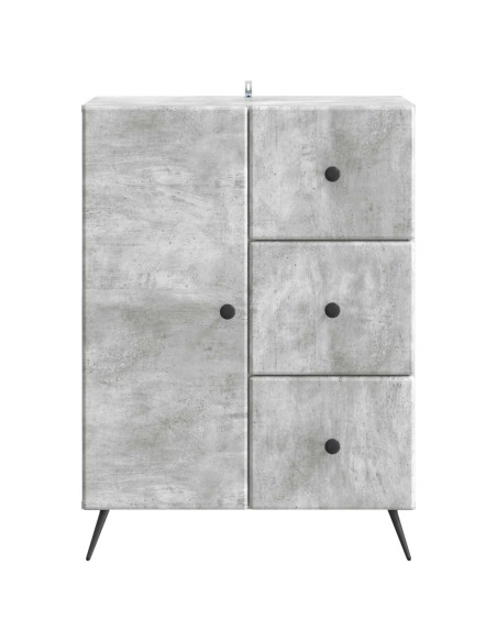 Credenza Grigio Cemento 66 x 34,5 x 90 cm Legno ingegnerizzato