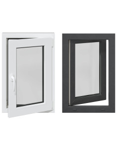 Finestra per Soffitta RISOR Antracite 60 x 90 cm PVC e Vetro 2