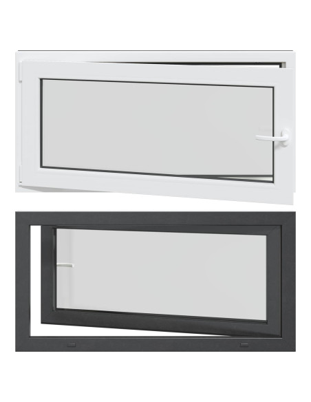 Finestra per Soffitta RISOR Antracite 120 x 60 cm PVC e Vetro