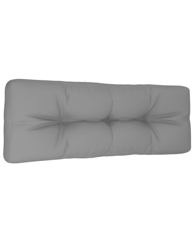 Cuscino per Pallet Grigio 120x40x12 cm in Tessuto