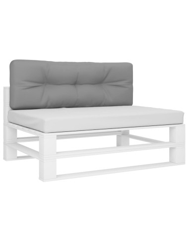 Cuscino per Pallet Grigio 120x40x12 cm in Tessuto