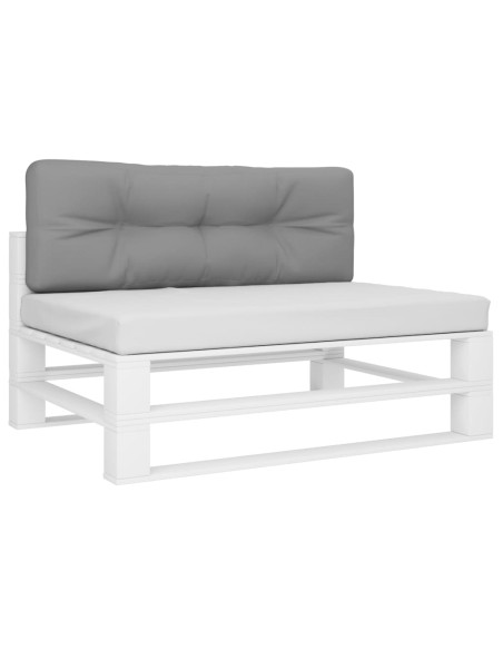 Cuscino per Pallet Grigio 120x40x12 cm in Tessuto