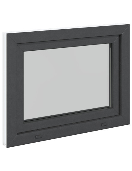 Finestra per Soffitta RISOR Antracite 80 x 70 cm PVC e Vetro