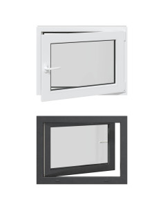 Finestra per Soffitta RISOR Antracite 80 x 60 cm PVC e Vetro 2