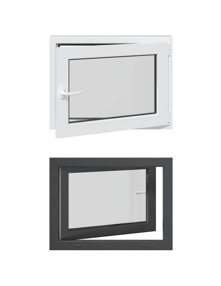 Finestra per Soffitta RISOR Antracite 80 x 60 cm PVC e Vetro