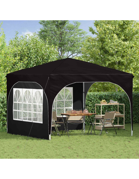 Tenda per feste a pop-up 290 x 290 x 245 cm Nero