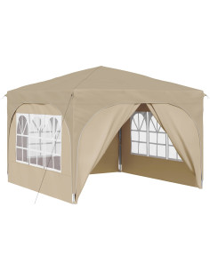 Tenda per feste a pop-up 290 x 290 x 245 cm Crema 2