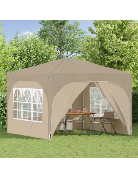 Tenda per feste a pop-up 290 x 290 x 245 cm Crema