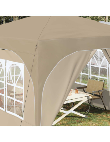 Tenda per feste a pop-up 290 x 290 x 245 cm Crema