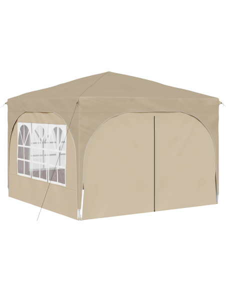 Tenda per feste a pop-up 290 x 290 x 245 cm Crema