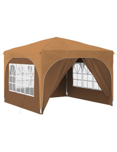Tenda per feste a pop-up 290 x 290 x 245 cm Beige 2