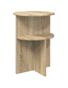 Tavolo laterale con archiviazione Rovere Sonoma Ø 39,5 x 55 cm 2
