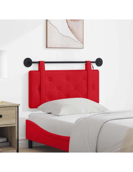 Testiera sospesa Con luce LED Rosso Similpelle