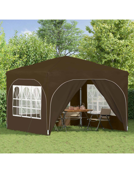 Tenda per feste a pop-up 290 x 290 x 245 cm Tortora