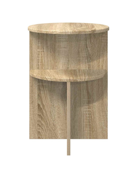Tavolo laterale con archiviazione Rovere Sonoma Ø 39,5 x 55 cm