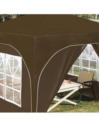 Tenda per feste a pop-up 290 x 290 x 245 cm Tortora
