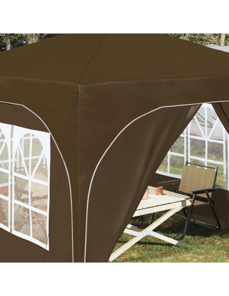 Tenda per feste a pop-up 290 x 290 x 245 cm Tortora