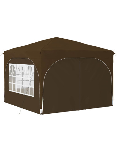 Tenda per feste a pop-up 290 x 290 x 245 cm Tortora