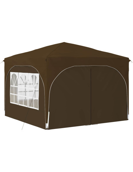 Tenda per feste a pop-up 290 x 290 x 245 cm Tortora