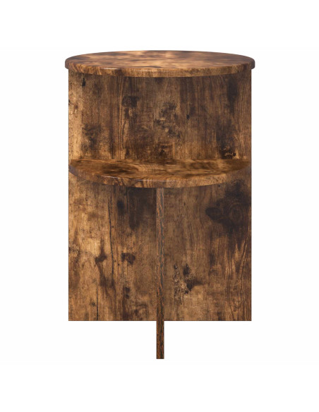 Tavolo laterale Rovere Fumo Ø 39,5 x 55 cm Legno ingegnerizzato