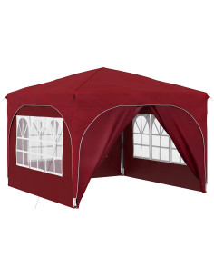 Tenda per feste a pop-up 290 x 290 x 245 cm Borgogna 2