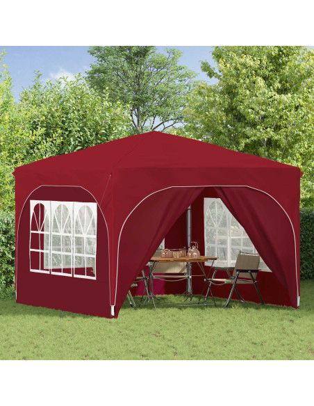 Tenda per feste a pop-up 290 x 290 x 245 cm Borgogna