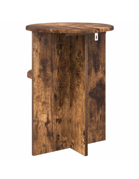 Tavolo laterale Rovere Fumo Ø 39,5 x 55 cm Legno ingegnerizzato