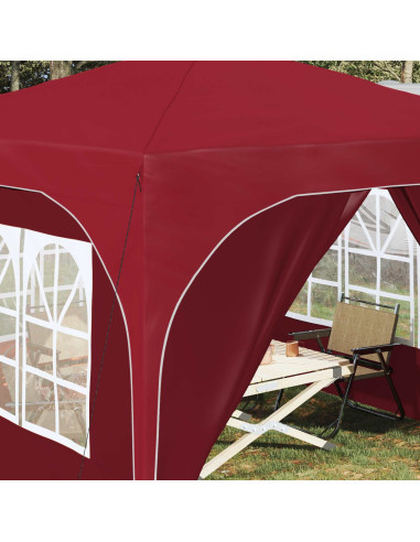 Tenda per feste a pop-up 290 x 290 x 245 cm Borgogna