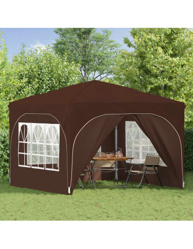 Tenda per feste a pop-up 290 x 290 x 245 cm Marrone