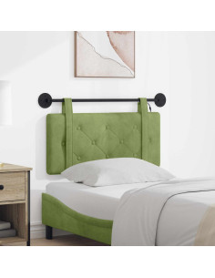 Testiera sospesa Con luce LED Verde chiaro Velluto