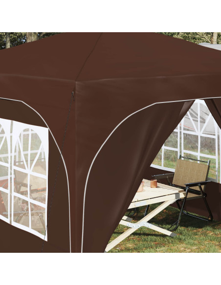 Tenda per feste a pop-up 290 x 290 x 245 cm Marrone