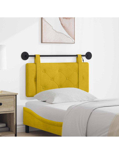 Testiera sospesa Con luce LED Giallo Velluto