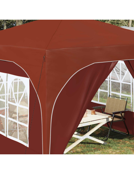 Tenda per feste a pop-up 290 x 290 x 245 cm Terracotta