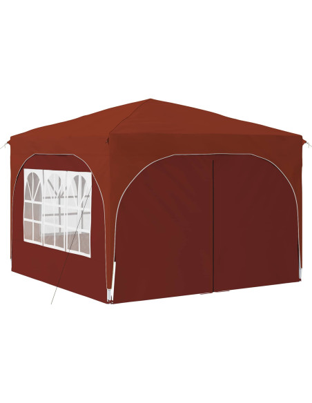 Tenda per feste a pop-up 290 x 290 x 245 cm Terracotta