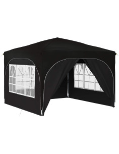 Tenda per feste a pop-up 290 x 290 x 245 cm Nero 2